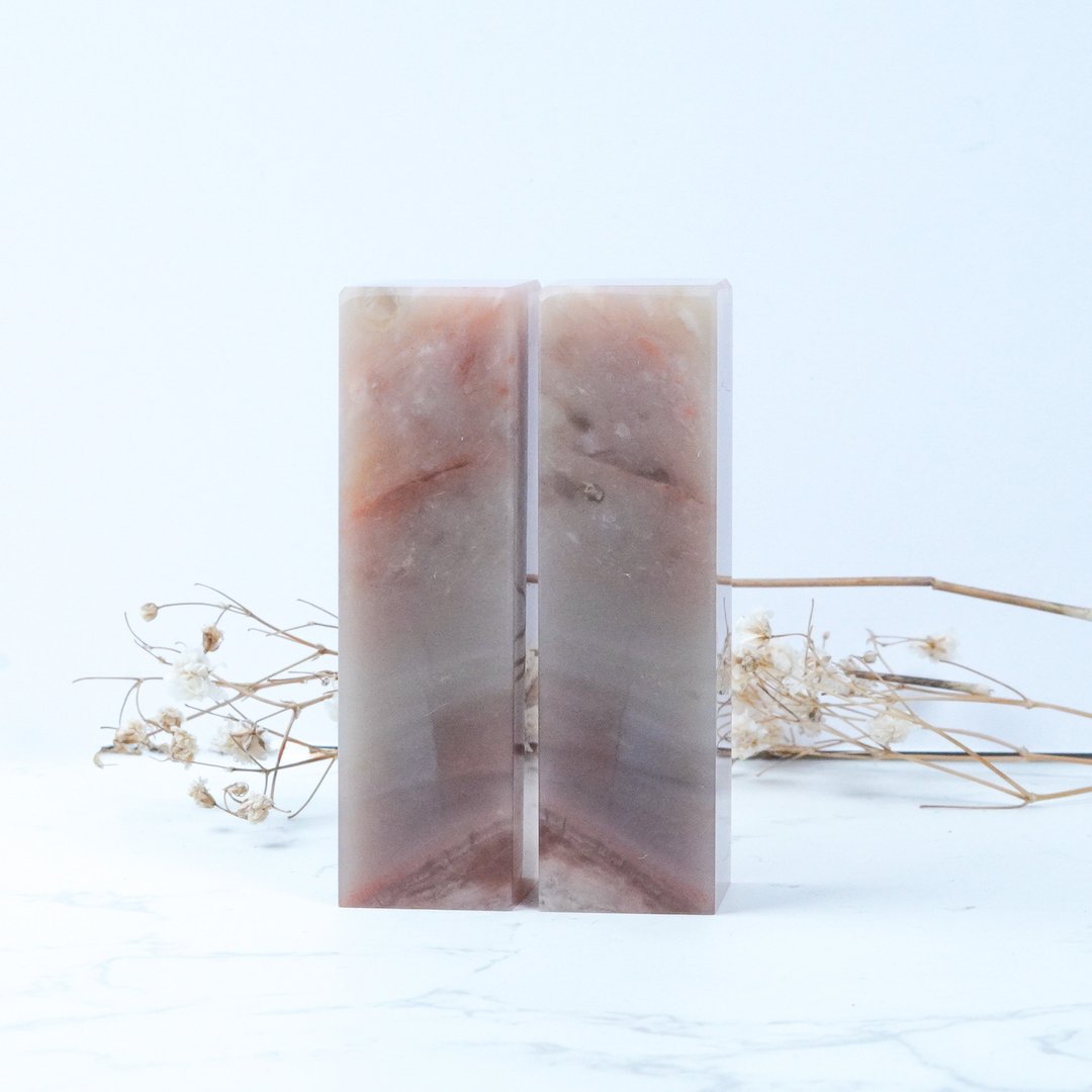 定制化手工印章-|老挝石对章-2x2CM|送礼手工篆刻印章 - 印章/印台 - 石头 
