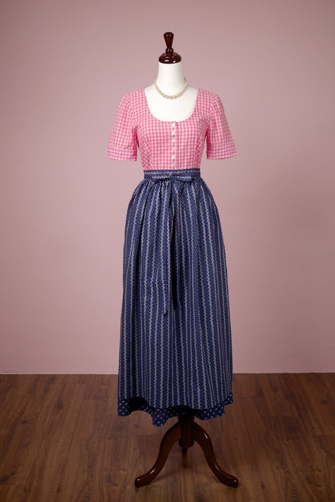 德国传统 Dirndl - 洋装/连衣裙 - 棉 粉红色