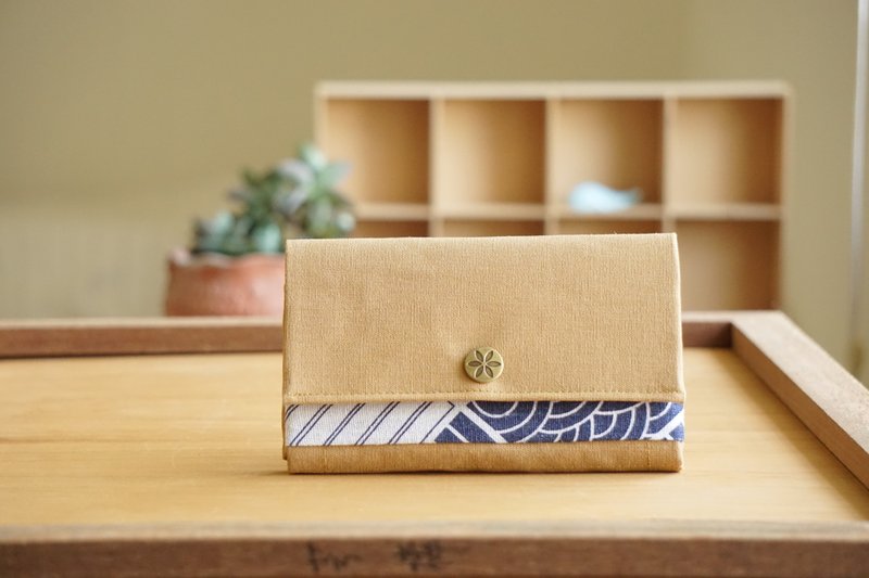 手作 中夹 -  布钱包- 女朋友礼物 vegan - 皮夹/钱包 - 棉．麻 多色