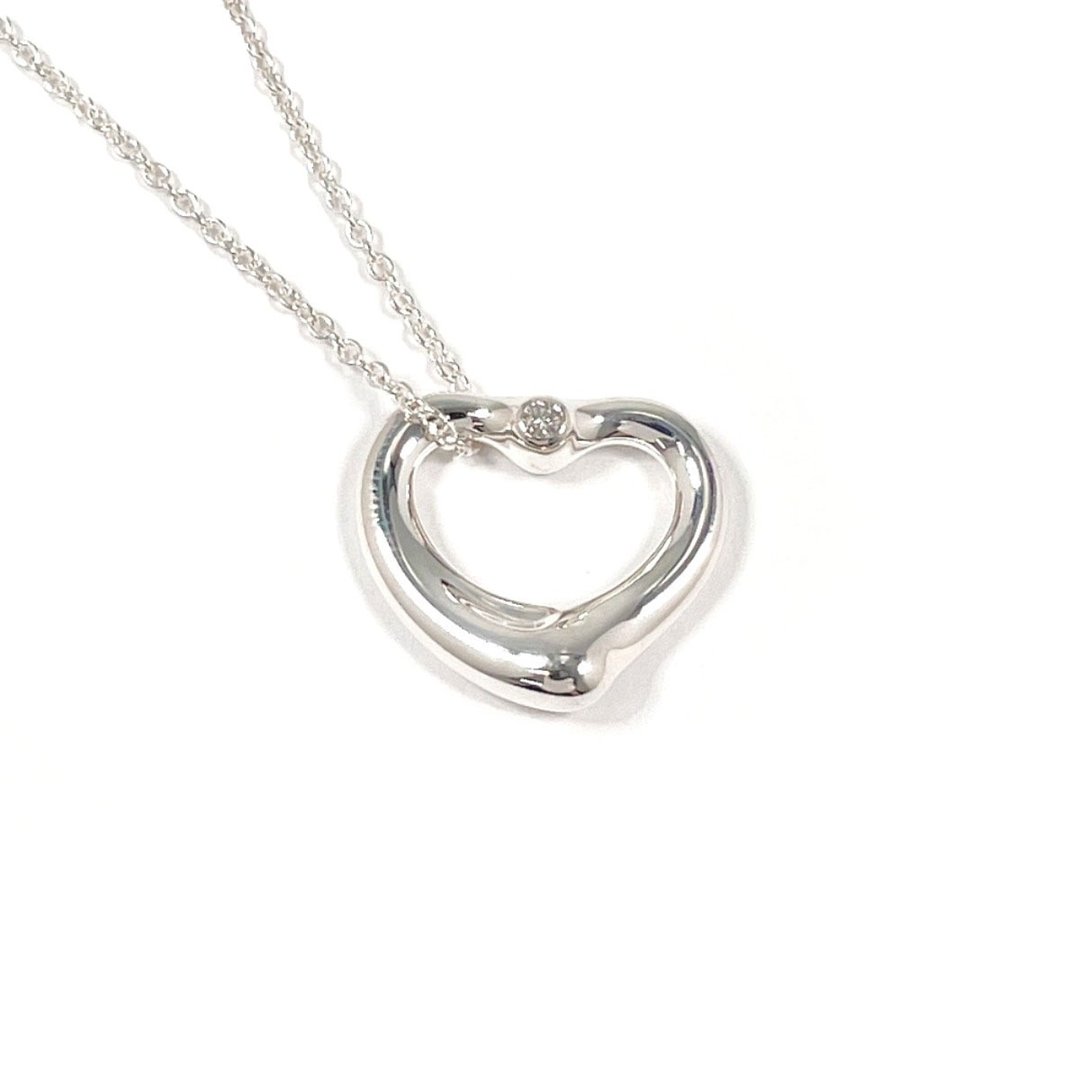 【日本直送 中古美品】蒂芙尼 TIFFANY&Co. 项链 经典心形 艾尔莎·佩瑞蒂 925 银/钻石 - 项链 - 纯银 银色