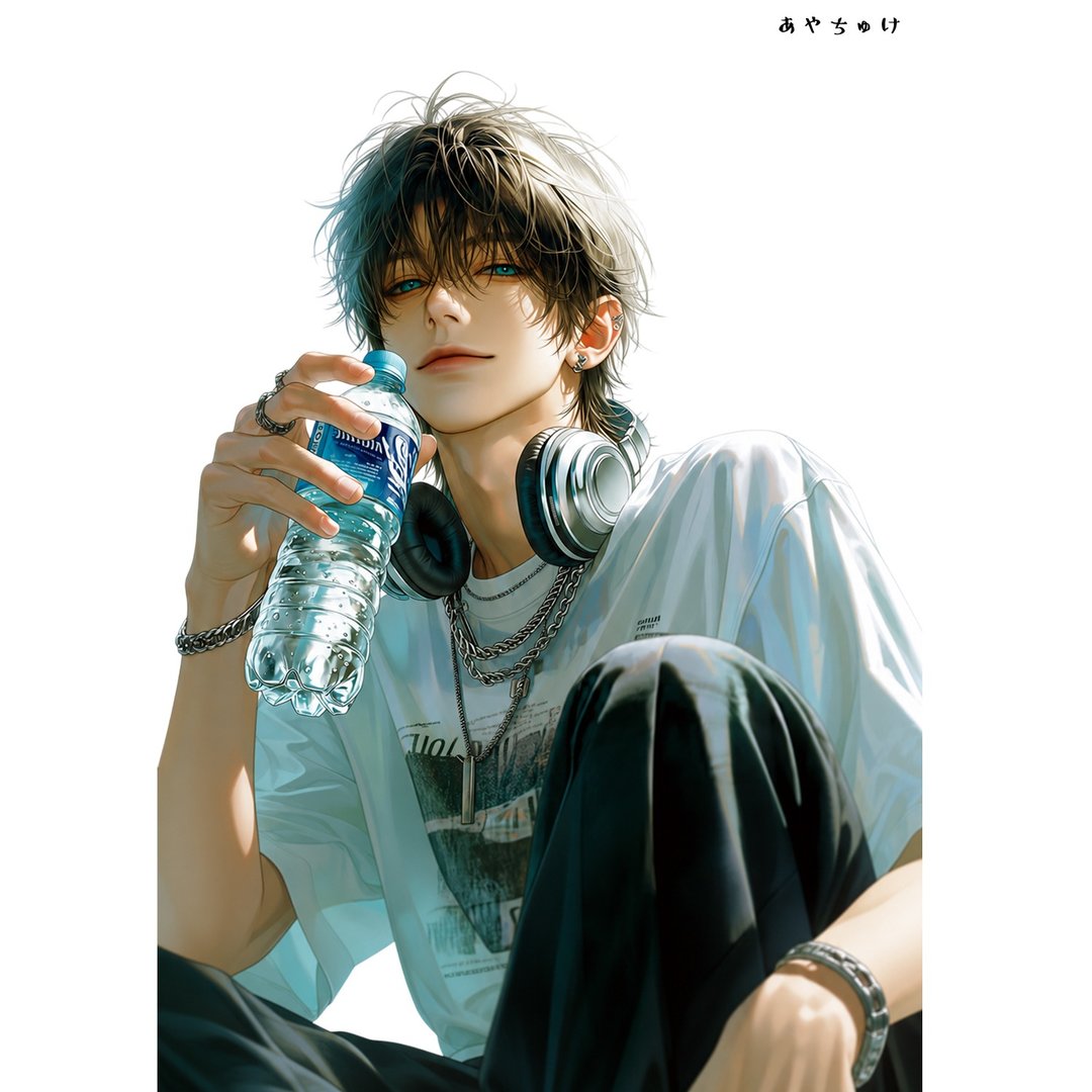 【8 月新款】07-137-0096 人物贴纸 简约夏日男子 - 贴纸 - 纸 