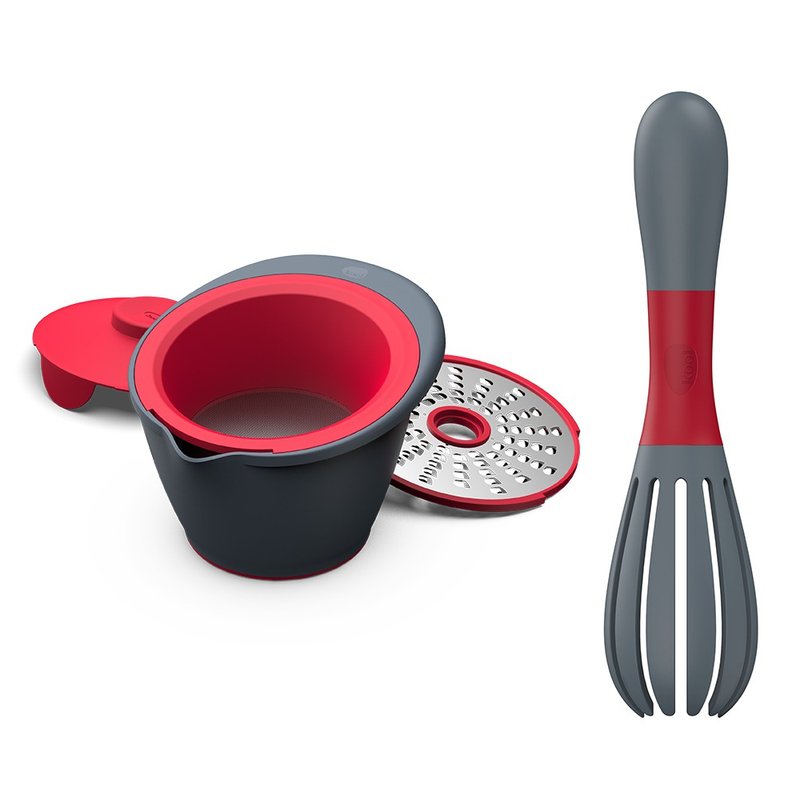 【圣诞】派对沙律制作必备套装 - 厨房用具 - 硅胶 灰色