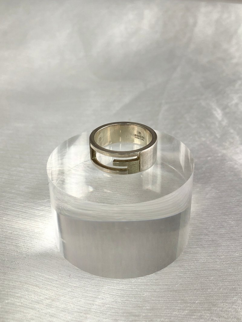 【 日本直送 名牌中古包 】GUCCI 古驰 戒指 银色 Cutout 925银 复古 Vintage 经典 f5zbnd - 戒指 - 纯银 银色