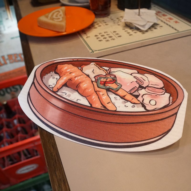 Leaffy环保木浆厨房毛巾 大茶饭排骨蒸饭 家居清洁 台垫吸水 - 其他 - 环保材料 白色