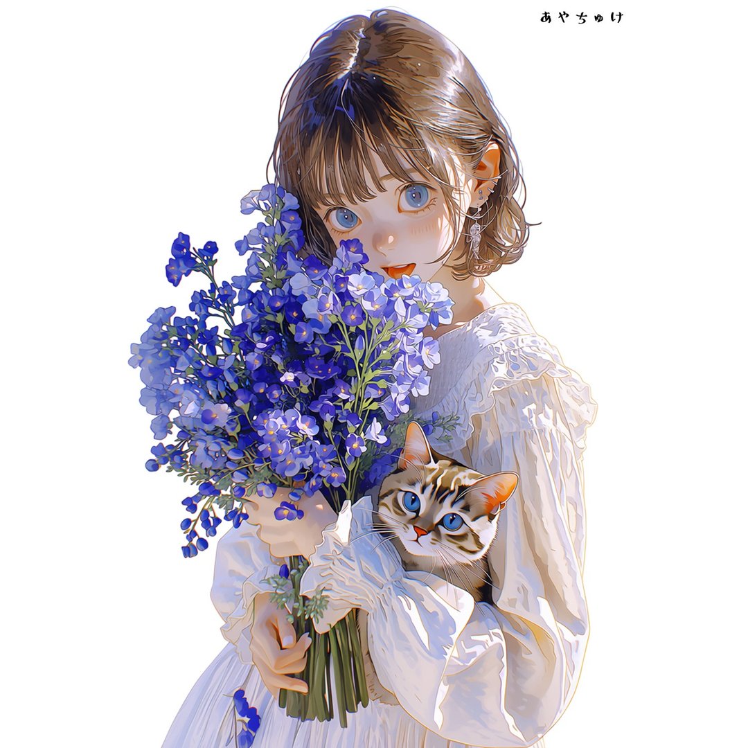 【4 月新品 3】07-120-0179 人物贴纸 春日女孩与动物 - 贴纸 - 纸 