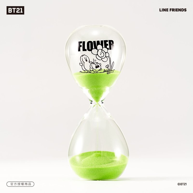 BT21 花漾10分钟沙漏计时器 – SHOOKY款 (绿色) - 摆饰 - 玻璃 绿色