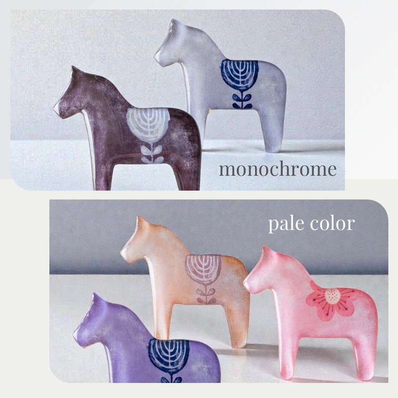 北欧马（新色）胸针 - 胸针 - 塑料 多色