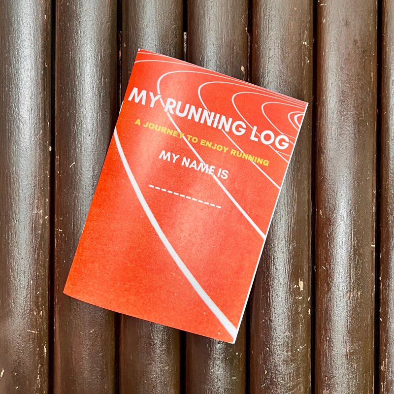跑步日志 Run Training Log Book - 笔记本/手帐 - 纸 橘色