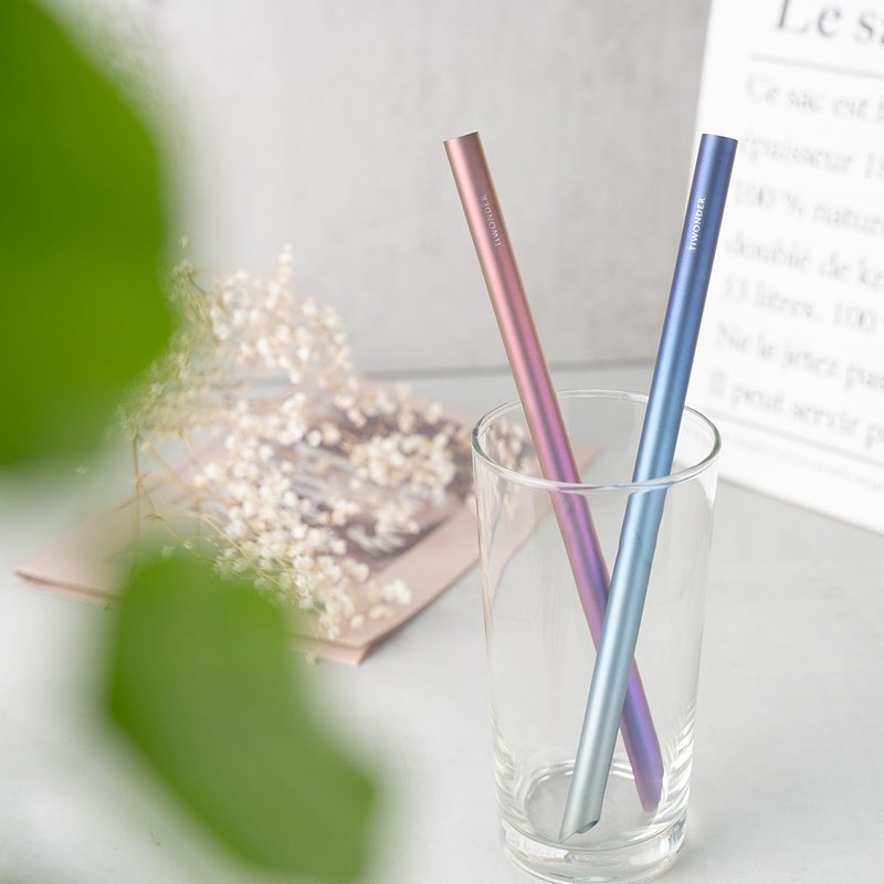 【钛发色】钻石钝角纯钛吸管 - 环保吸管 - 其他金属 多色