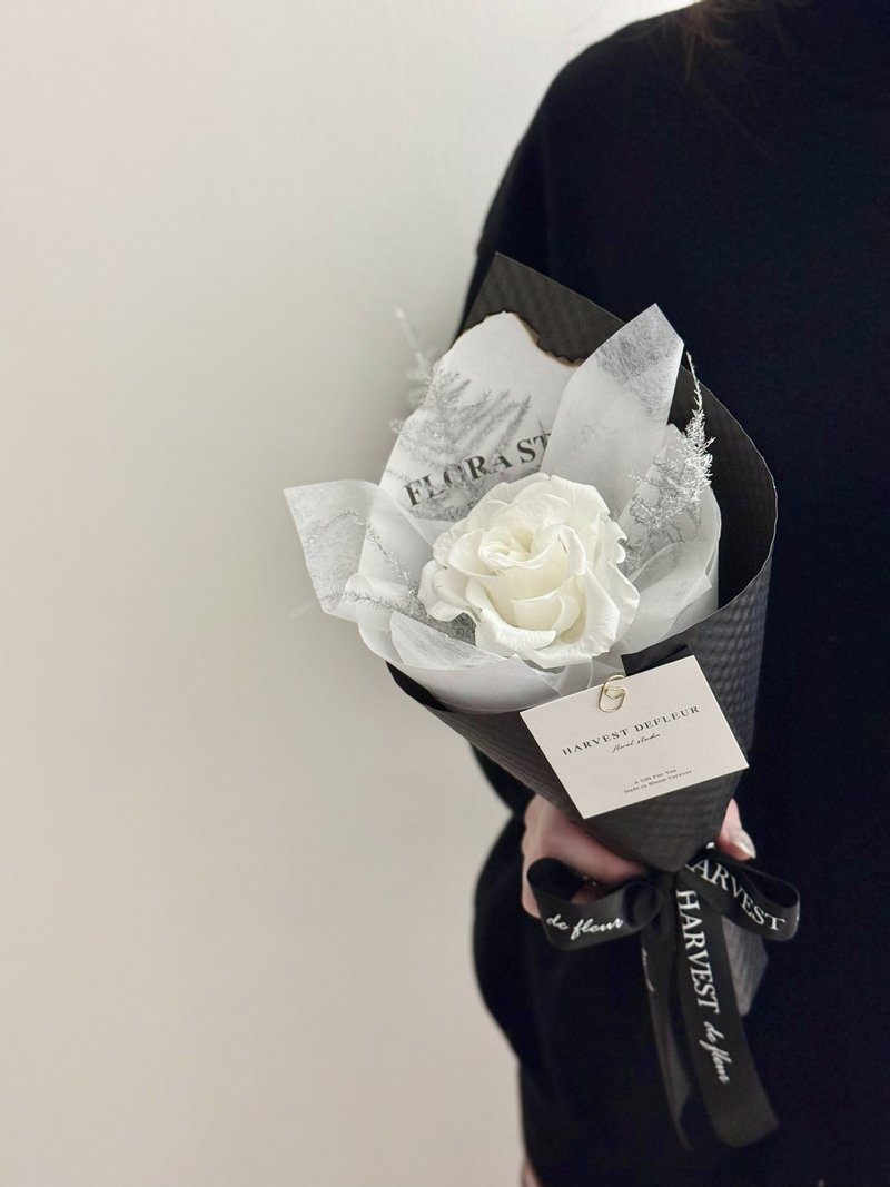 HARVEST 丨唯一的偏爱・经典单支不凋玫瑰花束 情人节/生日礼物 - 干燥花/捧花 - 植物．花 卡其色