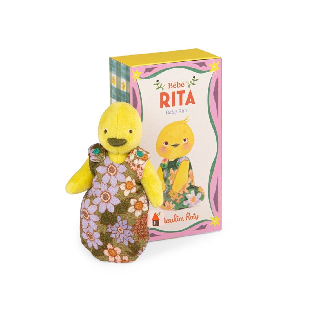 法国 Moulin Roty 米努奇卡斯系列Baby小黄鸭丽塔玩偶礼盒 - 玩具/玩偶 - 聚酯纤维 多色