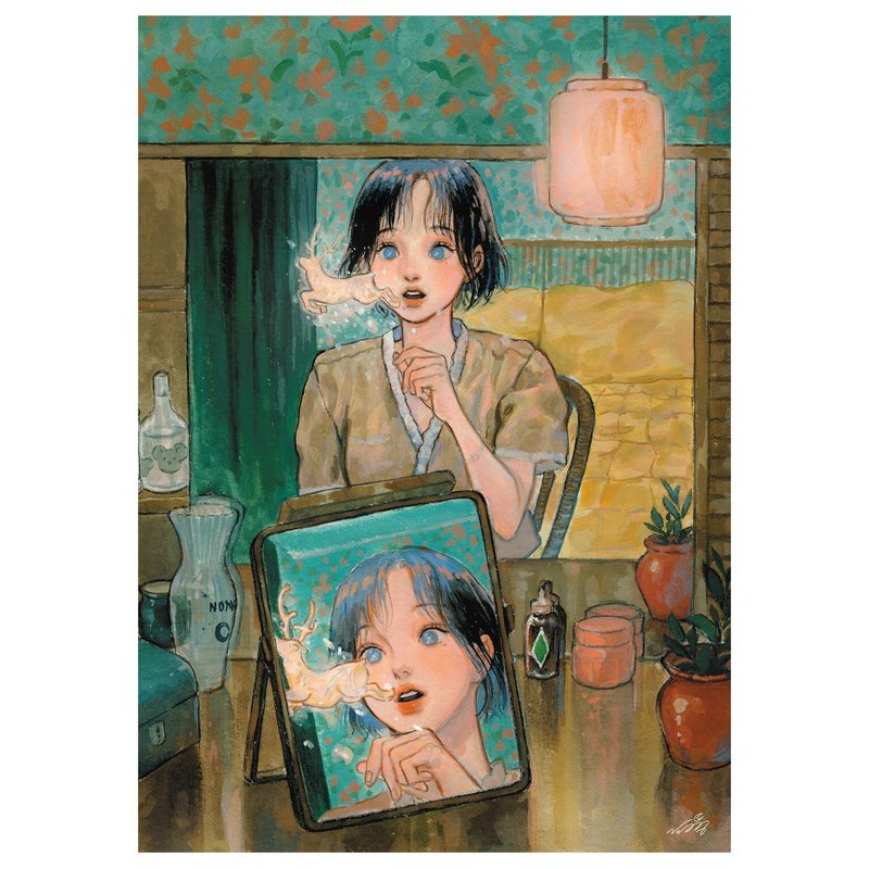 闪烁|诺玛 |韩国插画艺术纸海报A4|水彩 - 海报/装饰画/版画 - 纸 