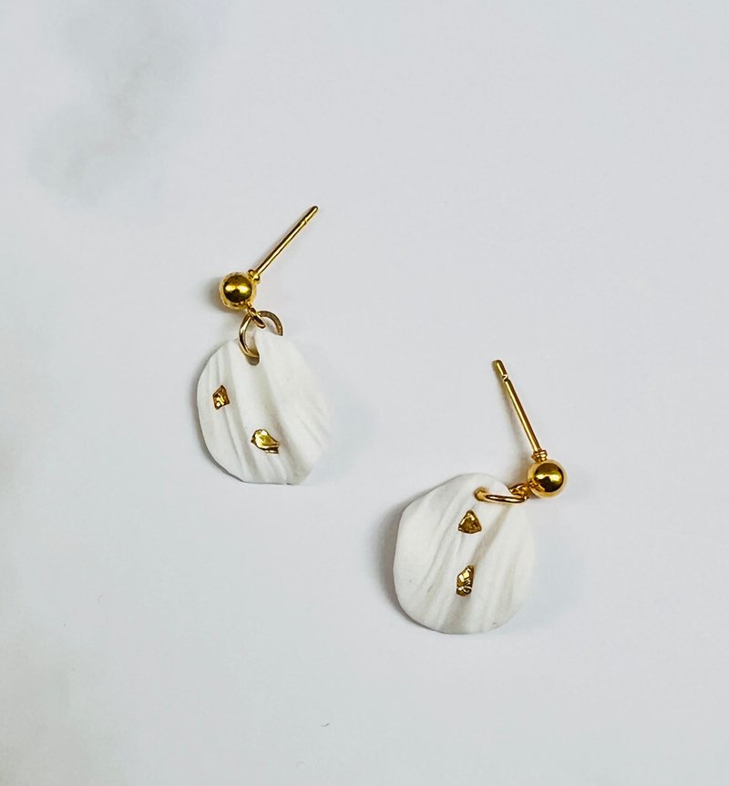 露菲 LUFI - 耳环/耳夹 - 陶 白色