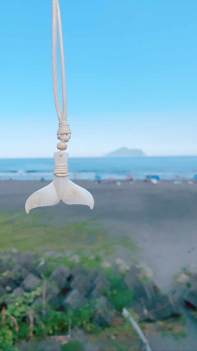 贝壳鲸鱼尾项链│Sea y'all 守护鲸落项链、象征永恒的守护 - 项链 - 其他材质 