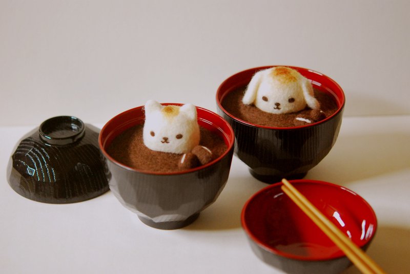 小动物浓汤系列│　红豆年糕汤　--最后 1 件-- - 摆饰 - 羊毛 透明