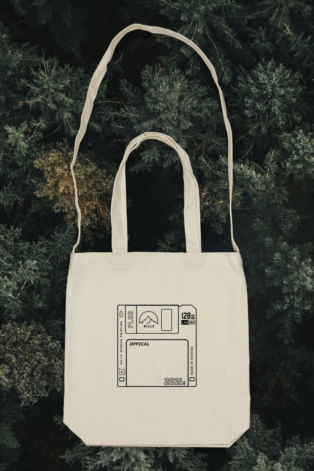 磁盘 Floppy Disk 直式斜侧背包 休闲 定制 多色印刷 - 侧背包/斜挎包 - 棉 白色