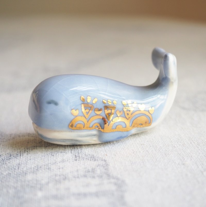 小鲸鱼陶瓷摆饰 - 摆饰 - 陶 蓝色