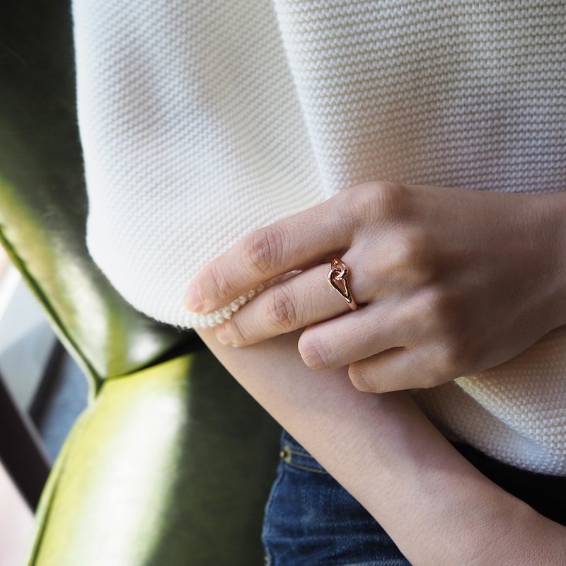 small knot ring k_小结戒k K金 婚戒 求婚戒 订婚戒 限量 珠宝 - 戒指 - 玫瑰金 粉红色