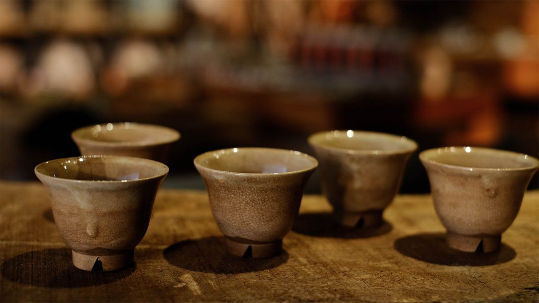 【日本古美术】古荻烧煎茶杯 5客 - 茶具/茶杯 - 陶 