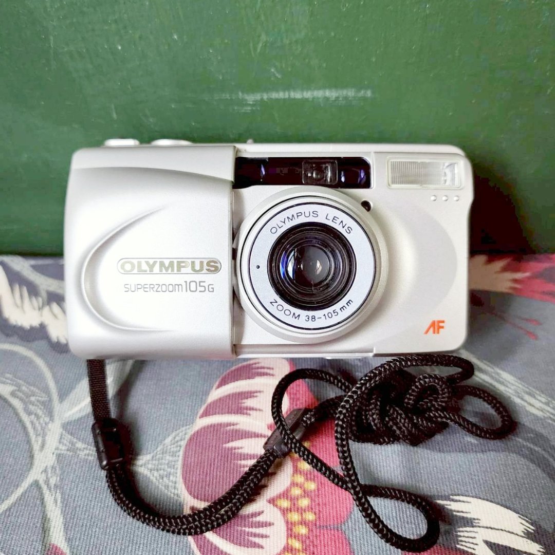 专业相机店 OLYMPUS SUPERZOOM 105G 底片傻瓜相机 (保固 30 天) - 相机 - 其他金属 银色