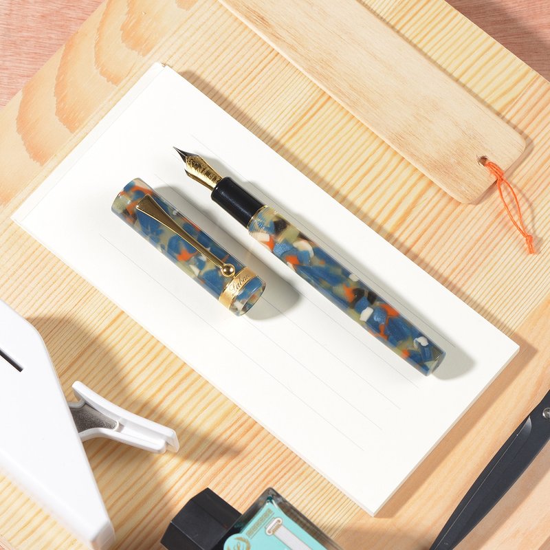 【钢笔】锦鲤钢笔 | 和风清逸淡丽 掌中的山水画 气质系文具 - 钢笔 - 压克力 蓝色