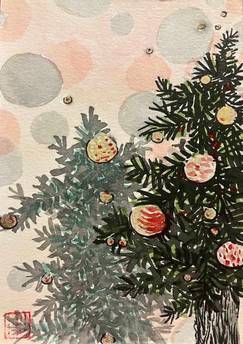 圣诞树-树树/圣诞礼物 - 卡片/明信片 - 纸 绿色