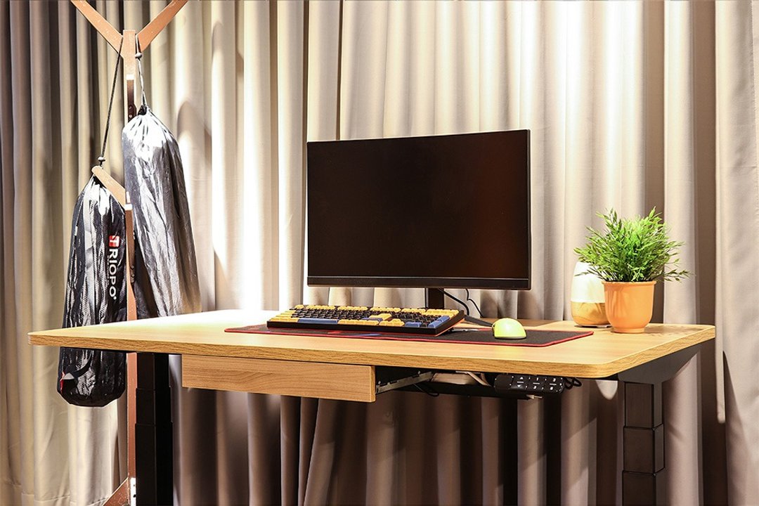irocks D01-SL 140*80cm 电动升降桌+ 集线盒、抽屉 - 餐桌/书桌 - 其他材质 