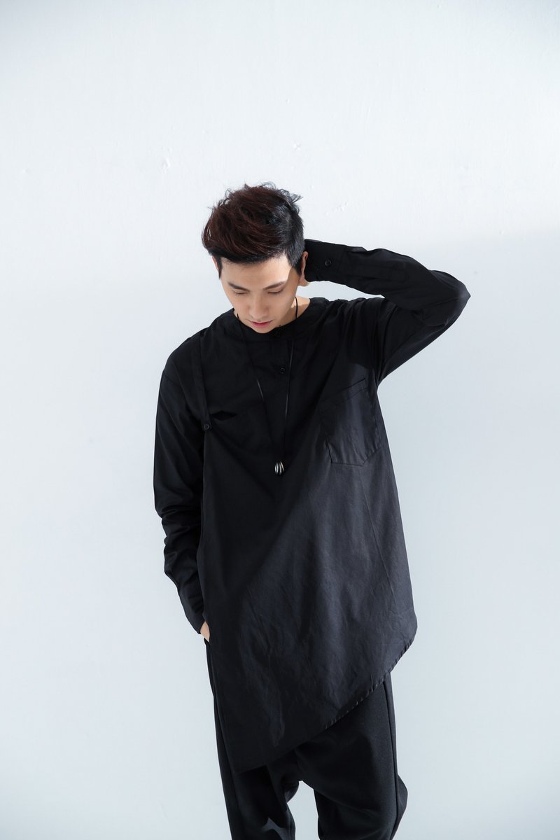 吊带造型衬衫＃8798 - 男装衬衫 - 棉．麻 