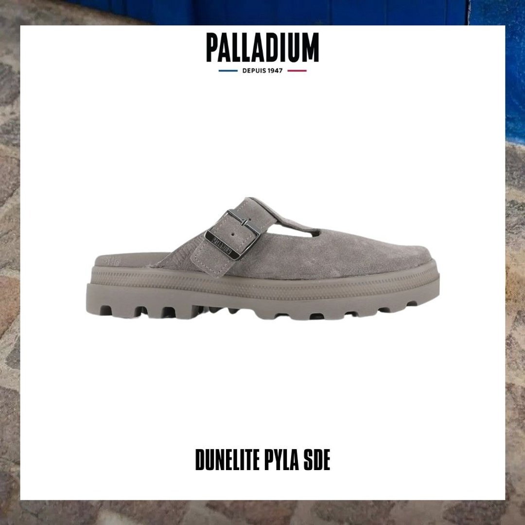 PALLADIUM DUNELITE PYLA SDE 麂皮穆勒拖鞋 深灰 74454-276 - 拖鞋 - 其他材质 