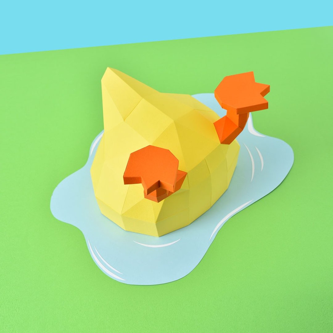 3D纸模型-做到好成品-摆饰系列-YAPI鸭比-疗愈 挂饰 动物屁股 - 木工/竹艺/纸艺 - 纸 多色
