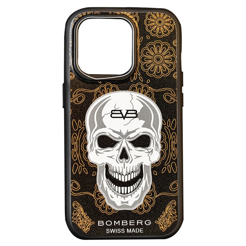 BOMBERG 骷髅雕花图腾 iPhone 14 Pro MAX 手机壳 - 手机壳/手机套 - 其他材质 