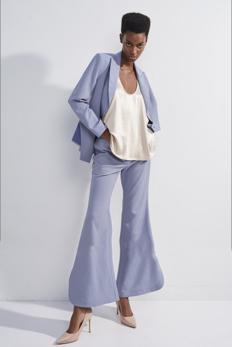 Streamline  西裤 - 女装长裤 - 丝．绢 紫色