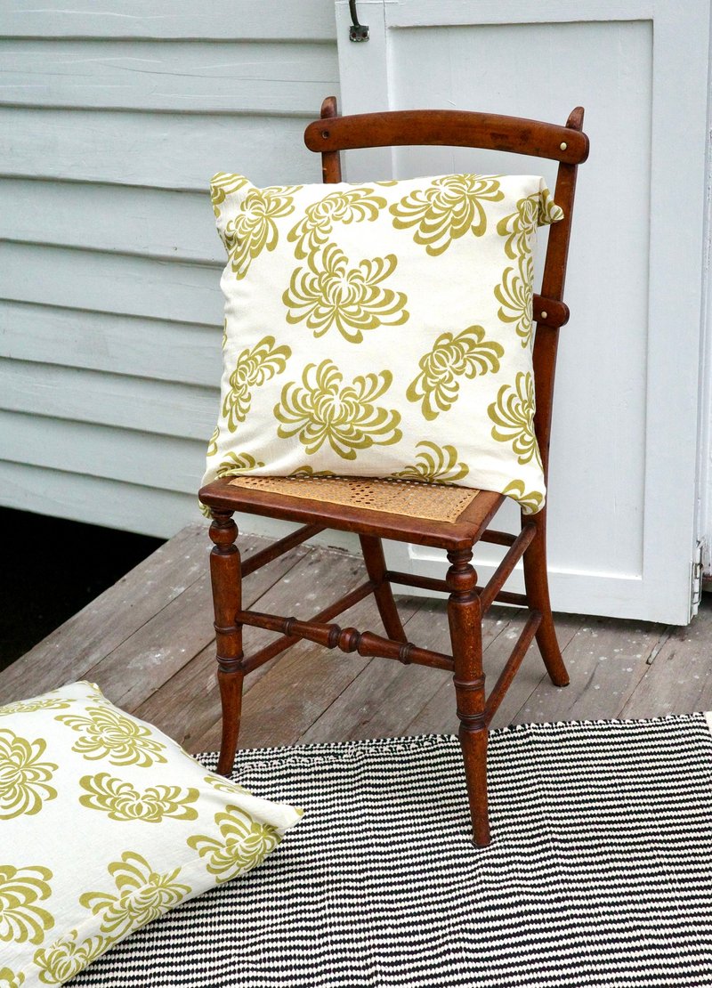 Mulmul 万寿菊垫套 - 枕头/抱枕 - 棉．麻 黄色