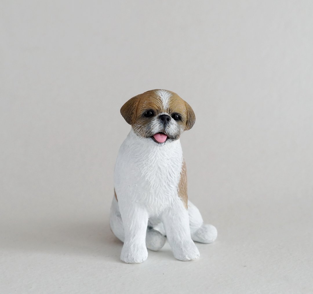 Custom made. Shih Tzu. Miniature figurine of your Dog made in polymer clay - 其他 - 其他材质 
