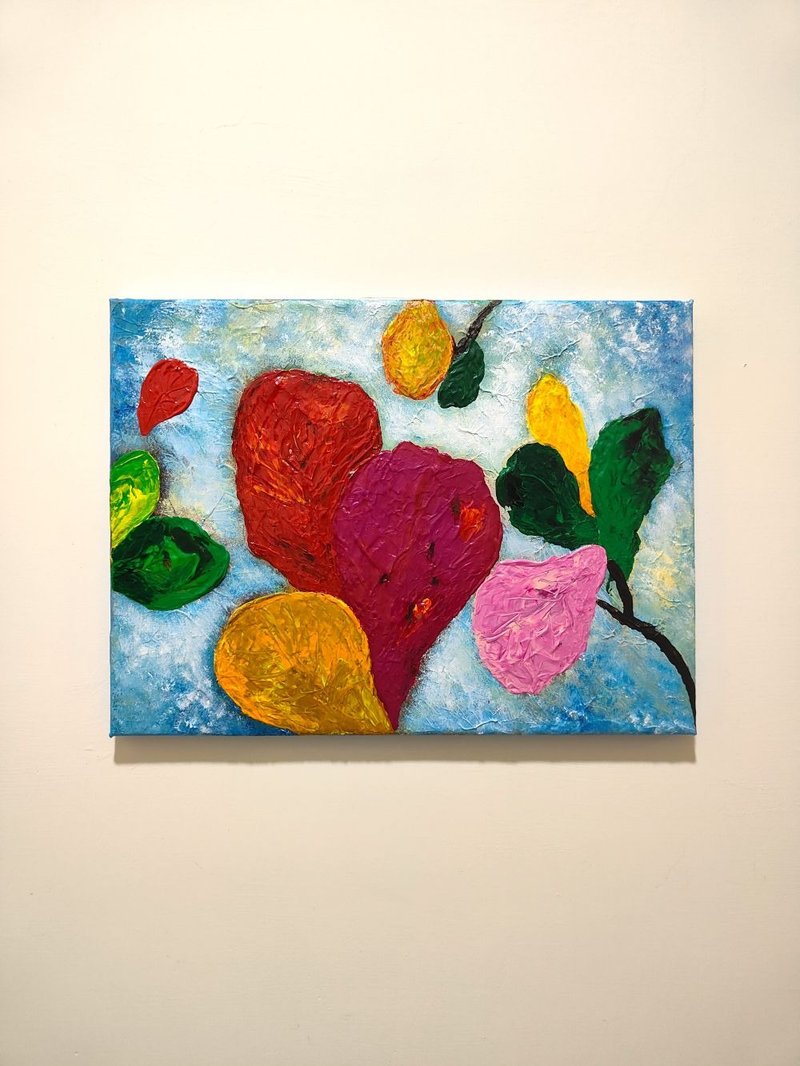 【大榄仁叶】无框画/挂画/压克力画/原画/入厝/圣诞礼物/交换礼物 - 摆饰 - 棉．麻 