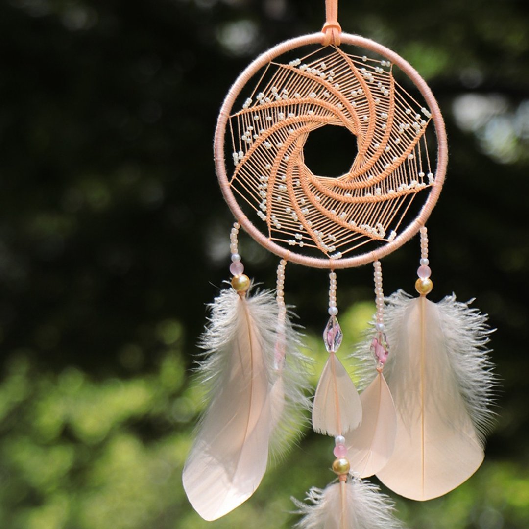 星际轨道丨情人礼物 手工编织 捕梦网 Dreamcatcher-夕阳橘 - 摆饰 - 其他材质 橘色