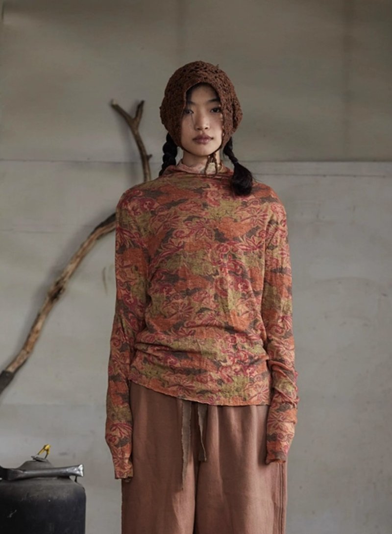 复古文青 半高领羊毛打底衫 - 女装针织衫/毛衣 - 其他材质 多色