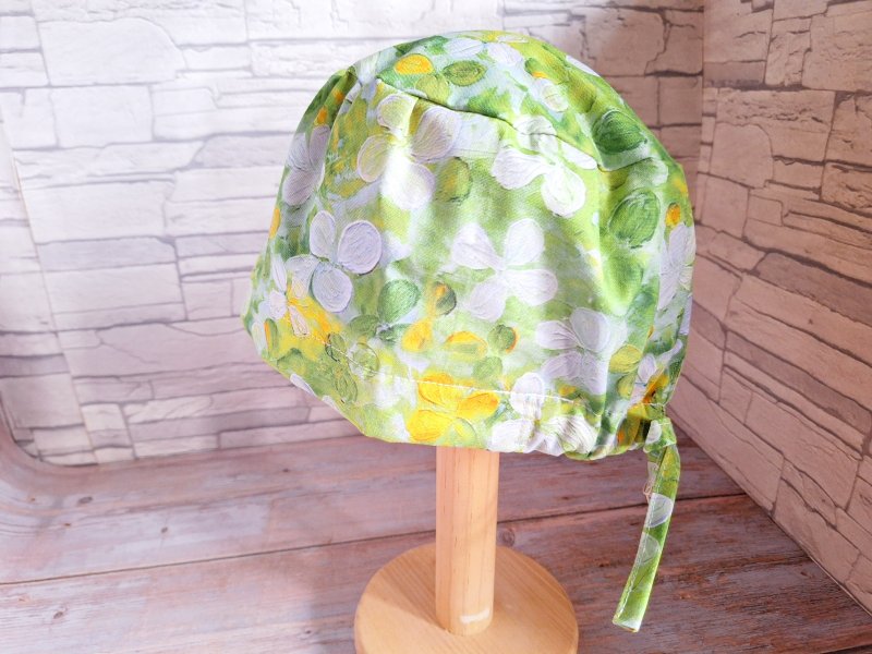 医护双层手术帽、工作帽、烘培帽 油画幸运草系列 薄棉款 - 帽子 - 棉．麻 多色