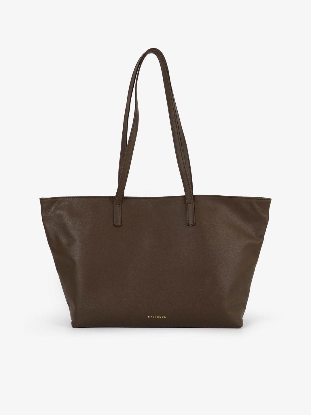 Jenna inside out leather and canvas tote bag, Mocha. - 手提包/手提袋 - 真皮 咖啡色