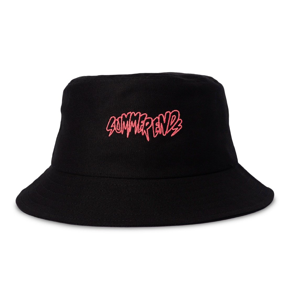 WAVE BUCKET HAT 渔夫帽 - 黑 - 帽子 - 棉 黑色