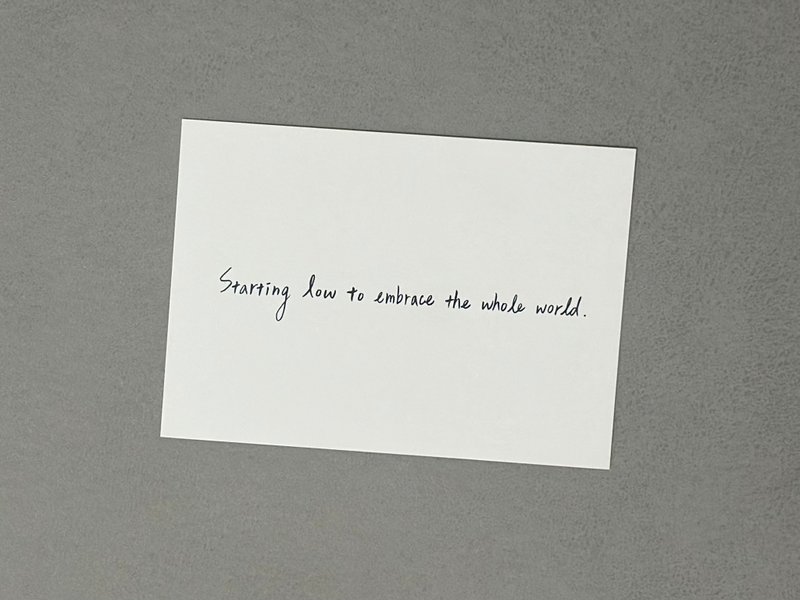 手工绢印明信片 - 把自己放到最低的地方拥抱整个世界 - 卡片/明信片 - 纸 多色