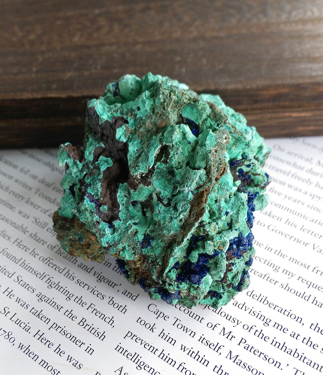 Azurite 湖北产地 蓝铜矿 圭孔雀石 共生矿 天然矿石 原矿 - 摆饰 - 其他材质 