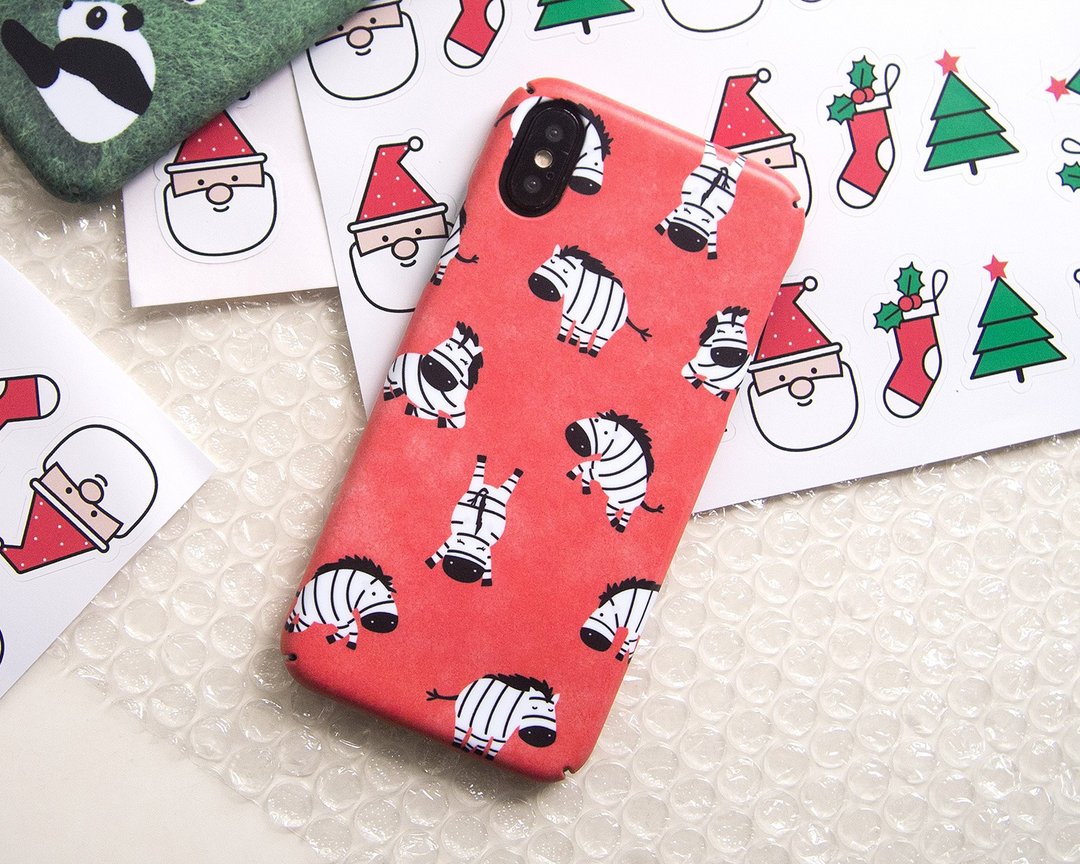 Zebra iPhone 手机壳手机壳 เคสมือถือม้าลาย - 手机壳/手机套 - 塑料 红色