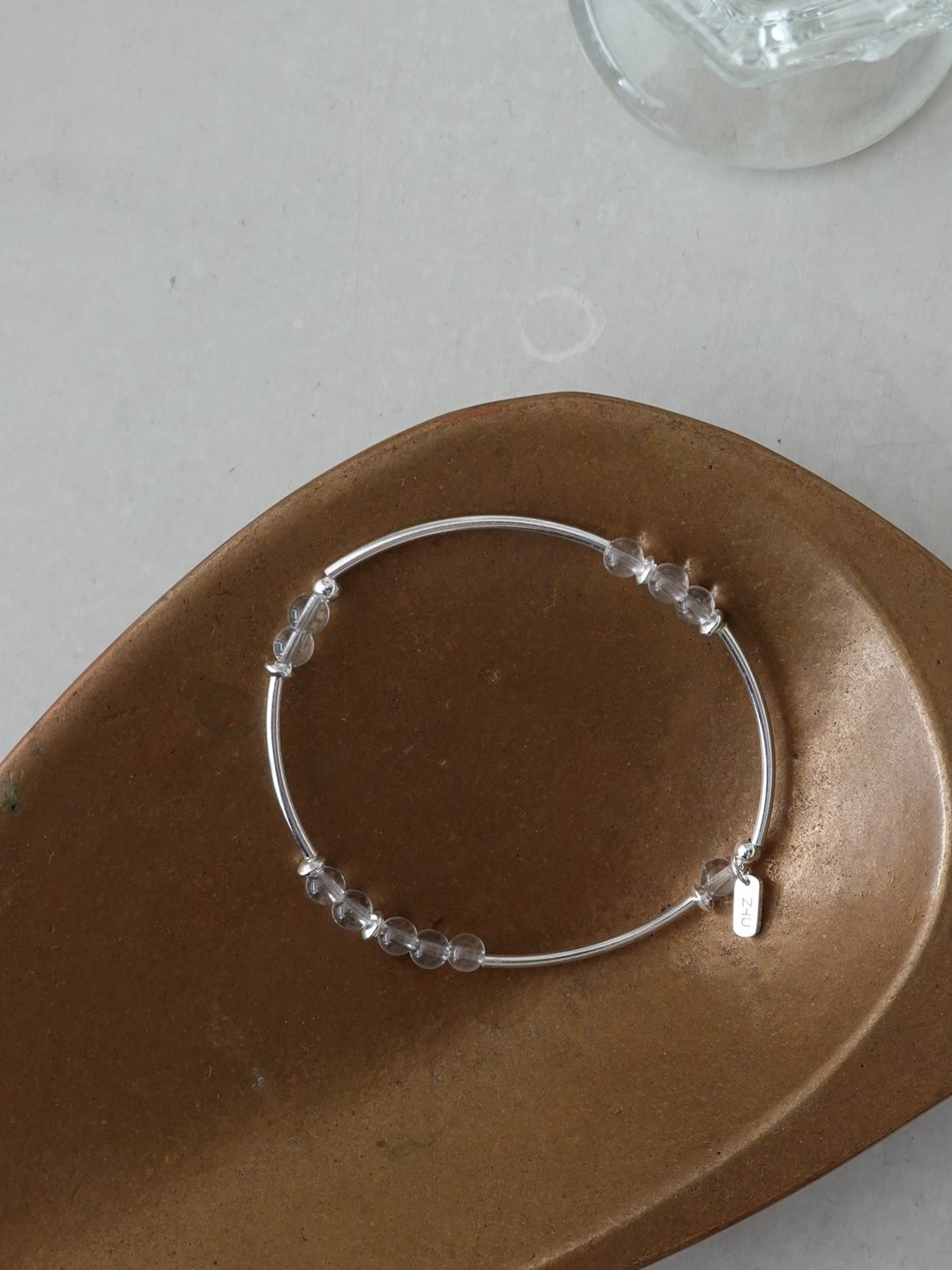 Zhu.handcrafted__Lumen 光影__纯银/白水晶 - 手链/手环 - 纯银 