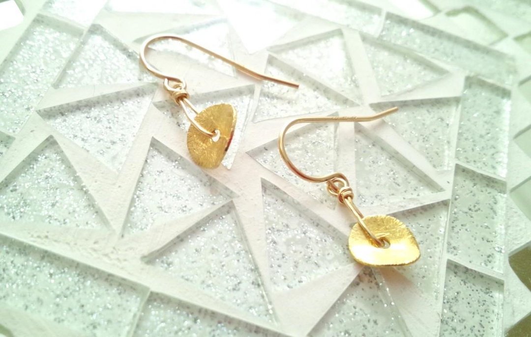 K14GF Coin Earrings / Clip-On - 耳环/耳夹 - 其他金属 