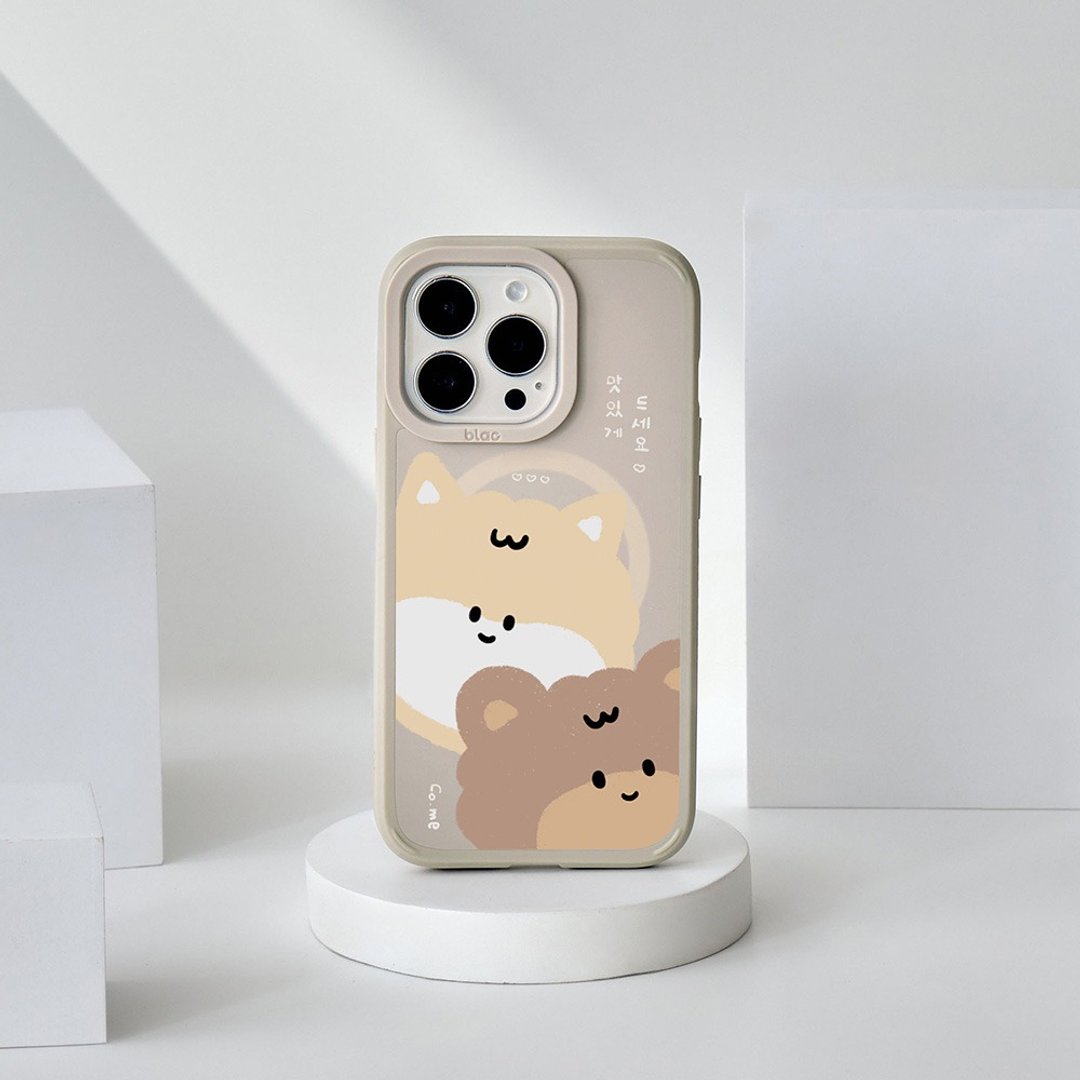 CO.ME 微笑豆豆与大菲峡谷强悍MagSafe iPhone手机壳 - 手机壳/手机套 - 硅胶 多色