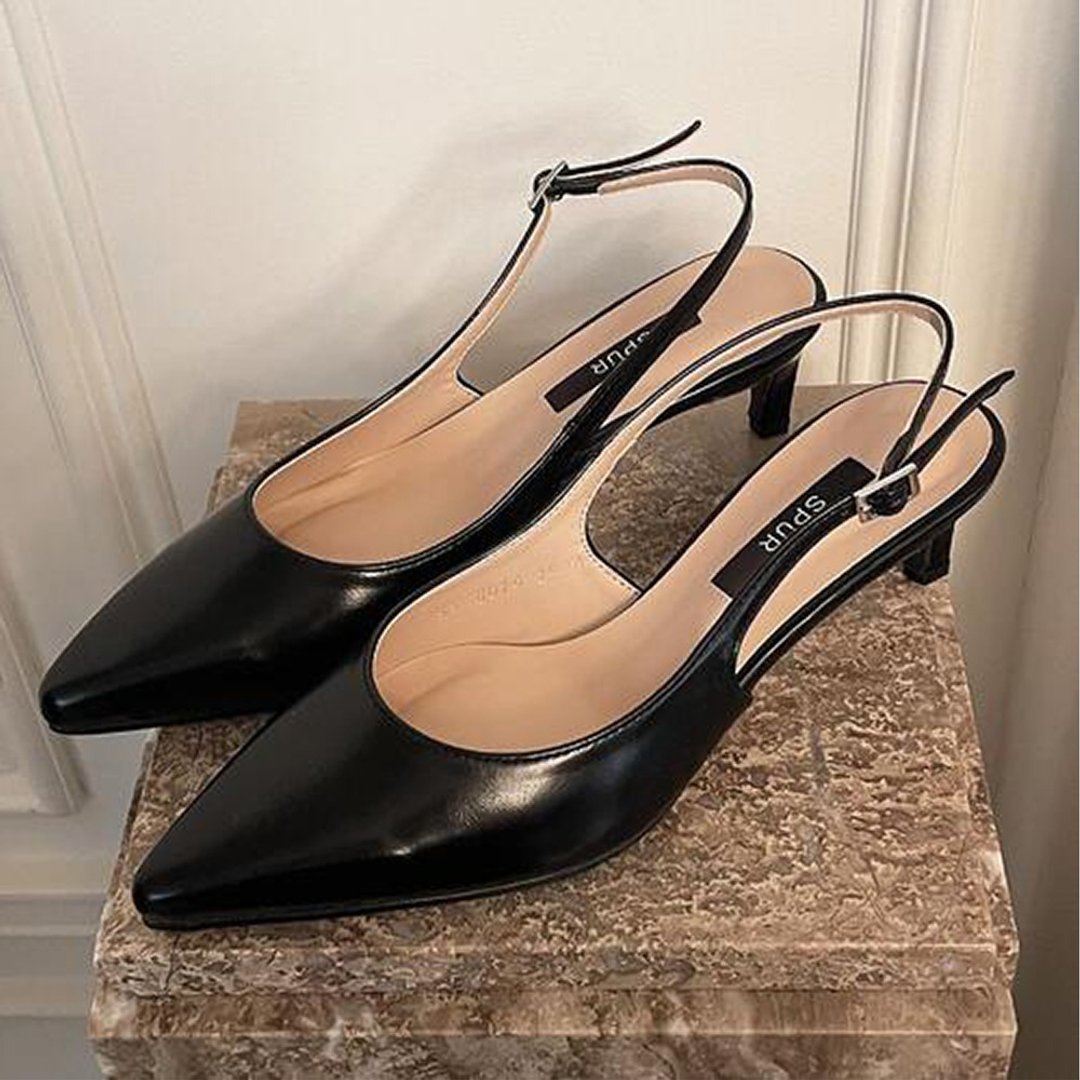 PRE-ORDER SPUR 露跟高跟鞋 SS8014 (Black) - 其他女款皮鞋 - 其他材质 