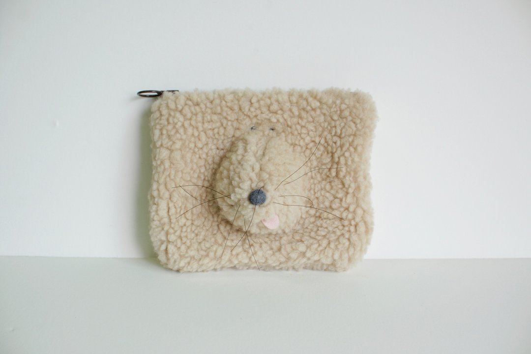 Mumofu animal pouch ① - 化妆包/杂物包 - 其他材质 咖啡色
