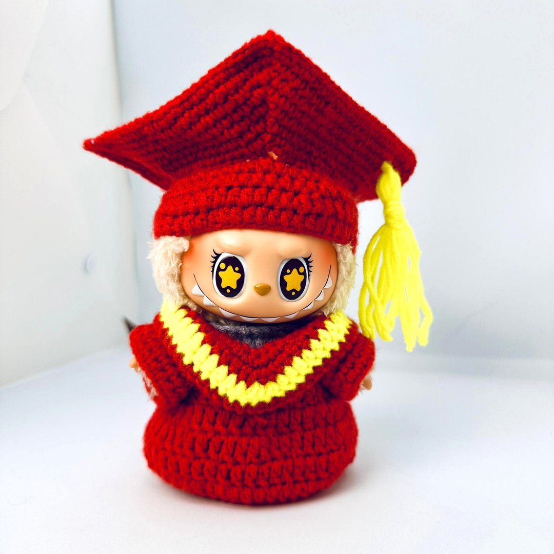 Labubu 毕业礼服钩针图解 PDF - 手工艺教程/工具书 - 其他材质 