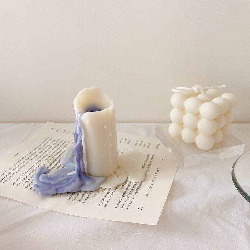 08:22 Candle Lab | 神秘熔岩蜡烛 造型香氛蜡烛 交换礼物 - 蜡烛/烛台 - 蜡 白色